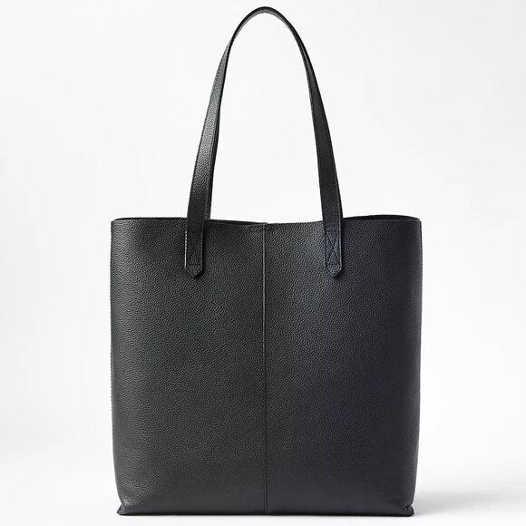LOFT Handbags - LOFT Black Leather Tote Bag